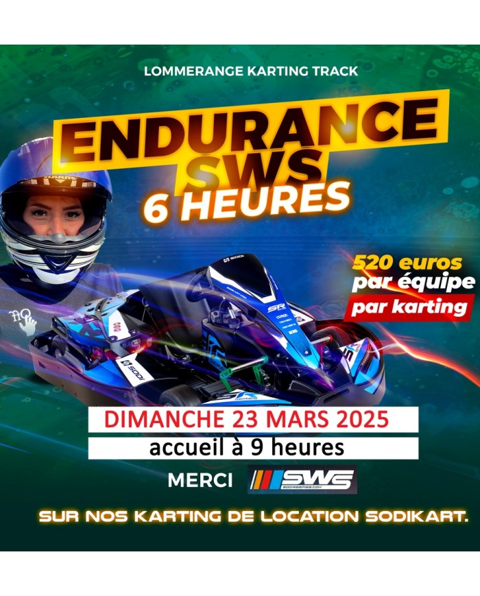 endurance de 6 heures sur nos kartings de location à Lommerange